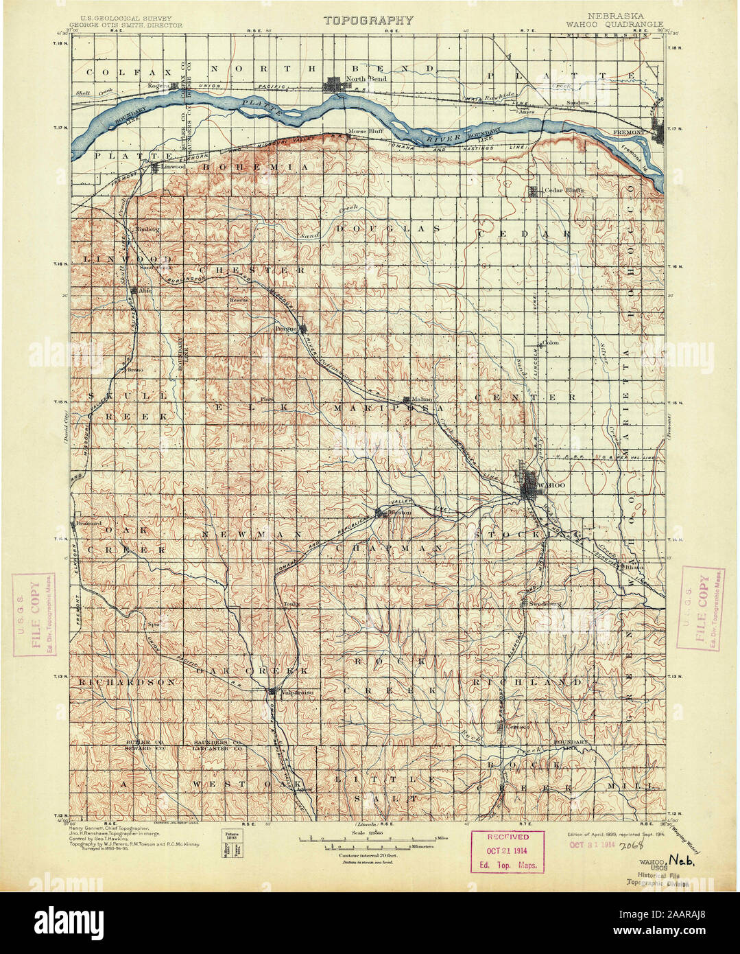 Map of wahoo nebraska hires stock photography and images Alamy