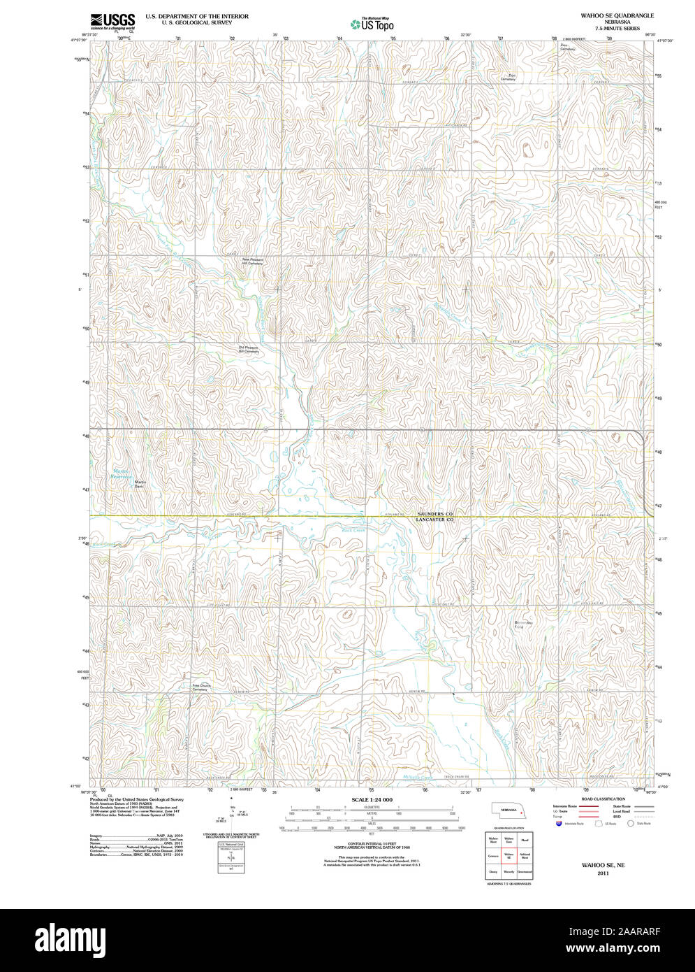 Map of wahoo nebraska hires stock photography and images Alamy