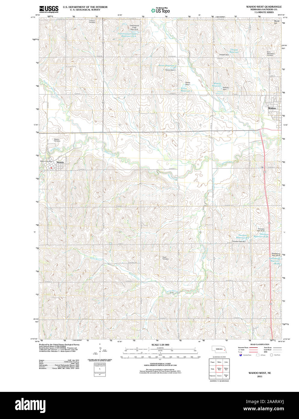 Map of wahoo nebraska hires stock photography and images Alamy
