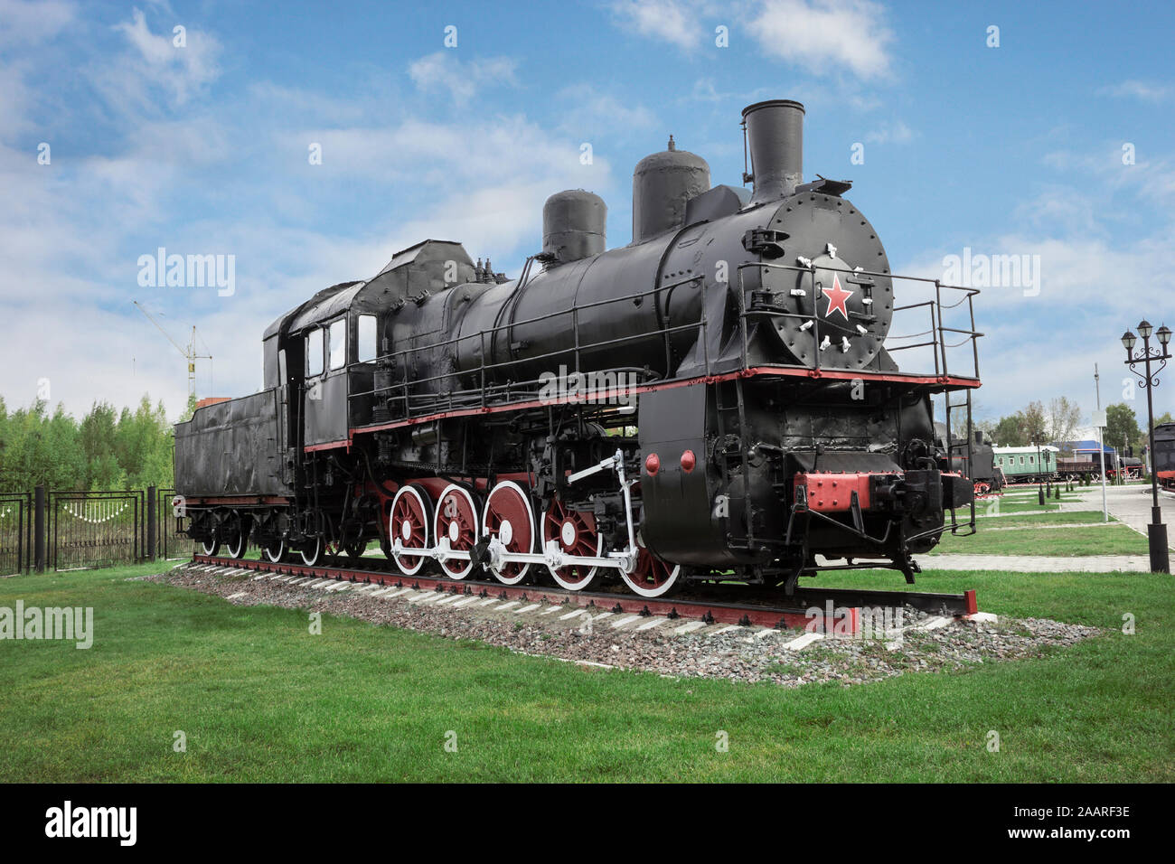 Russian steam locomotive of the first half of the 20th century. It was made until 1957 Stock Photo