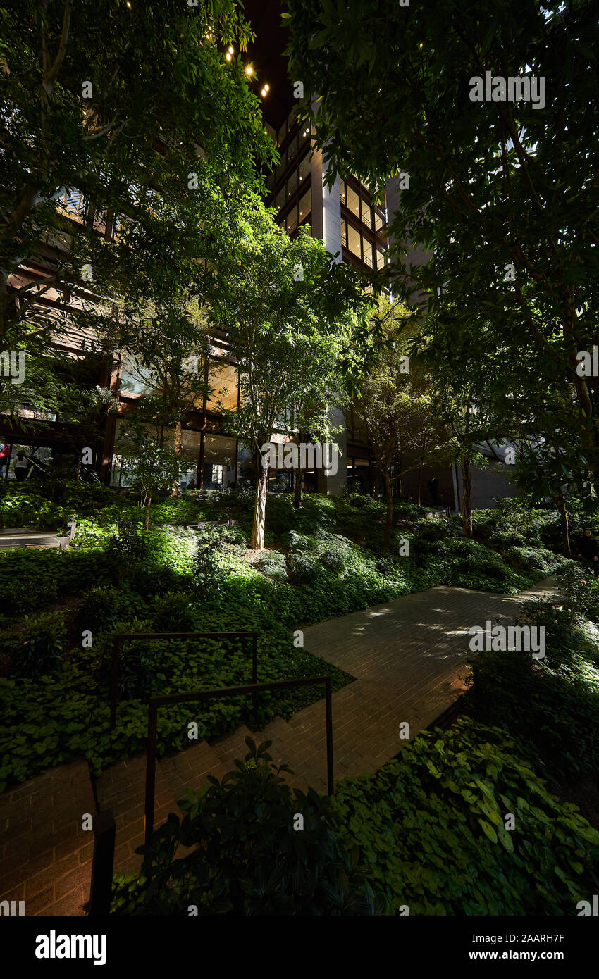 Interior garden at the Ford Foundation Stock Photo Alamy
