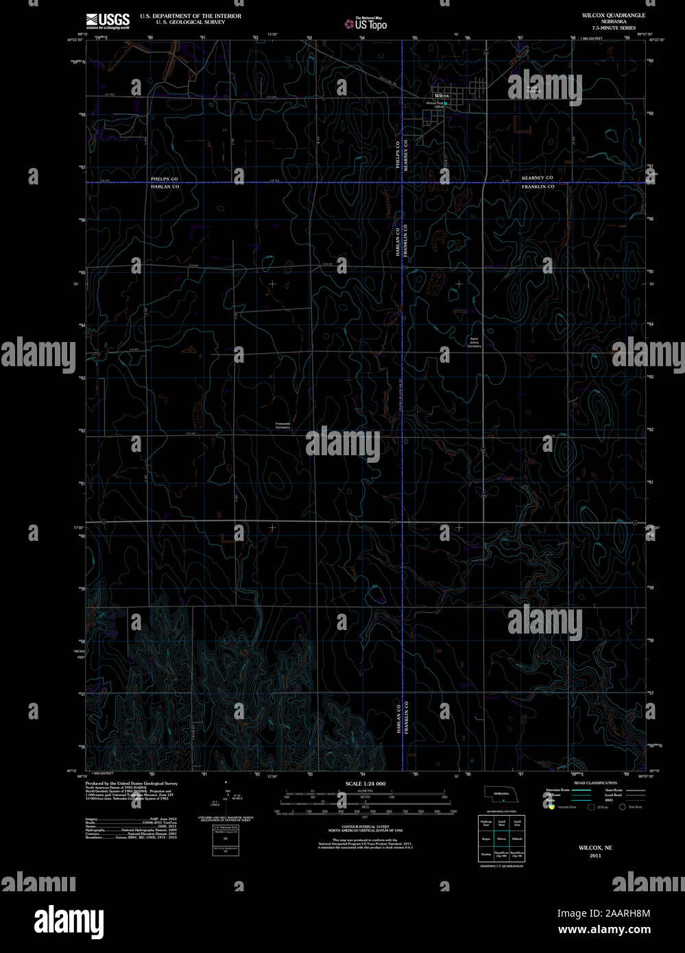 Map of wilcox nebraska hires stock photography and images Alamy