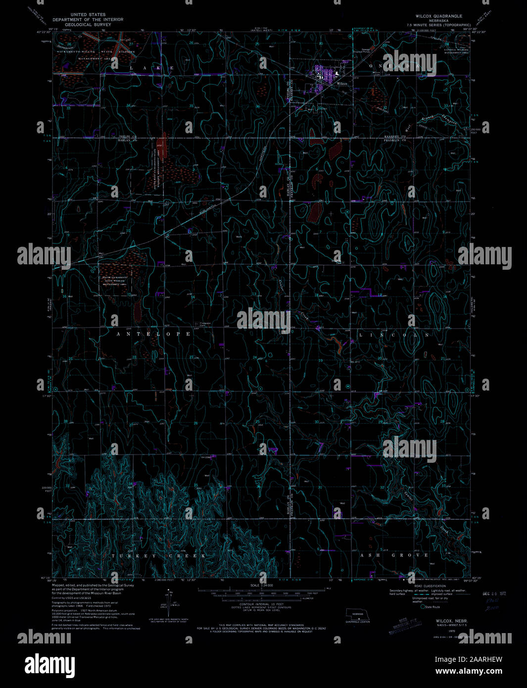 Map of wilcox nebraska hires stock photography and images Alamy