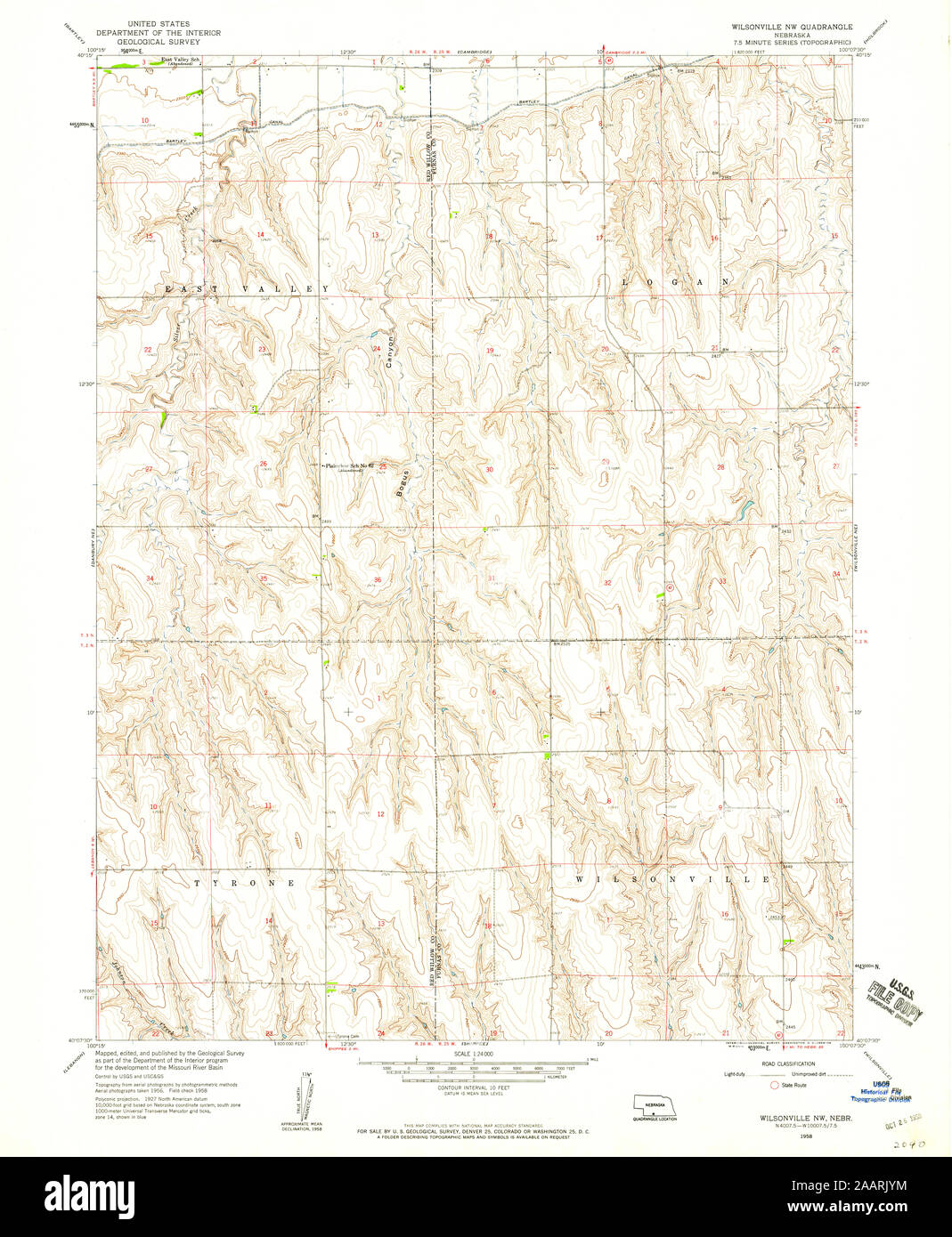 Map of wilsonville nebraska hires stock photography and images Alamy