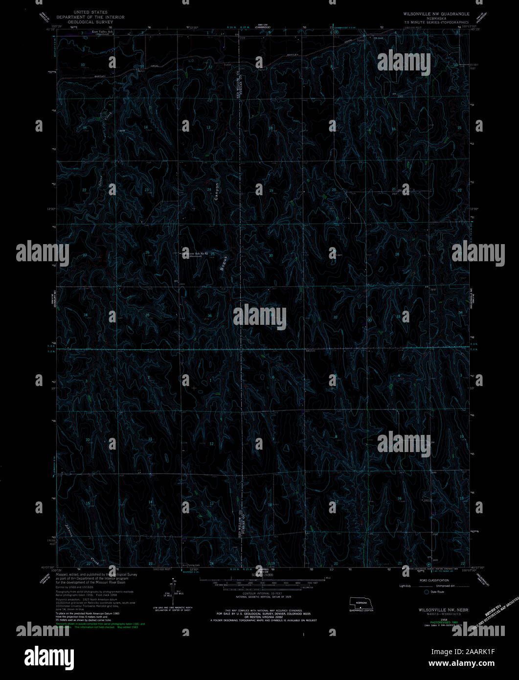 Map of wilsonville nebraska hires stock photography and images Alamy