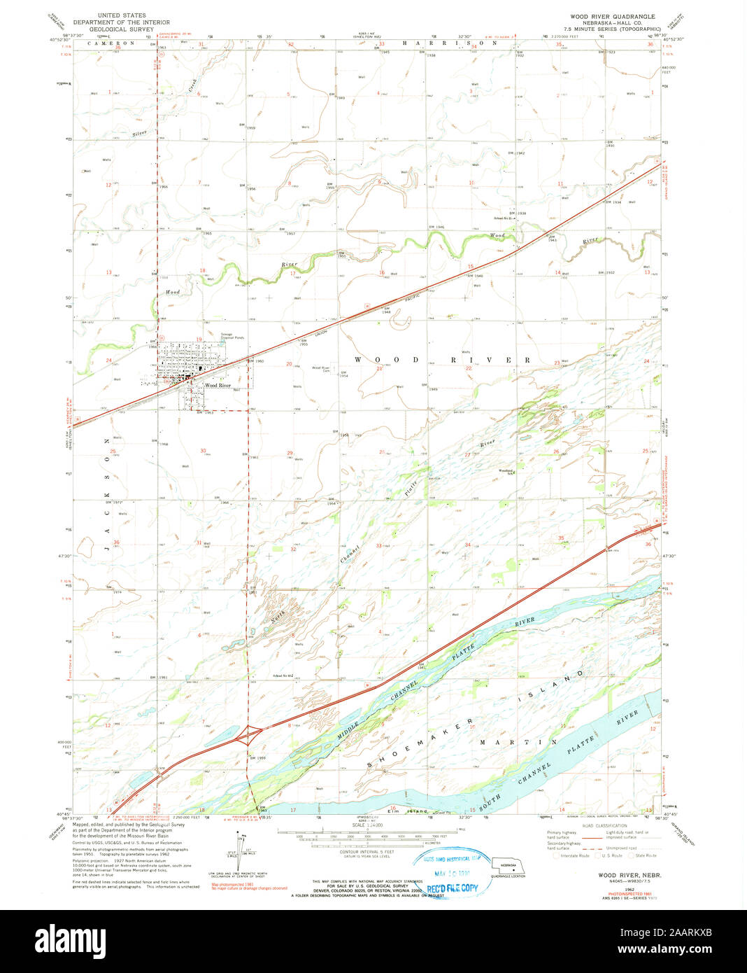 Map of wood river nebraska hires stock photography and images Alamy