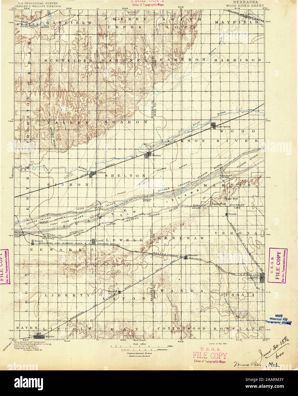 Map of wood river nebraska hires stock photography and images Alamy