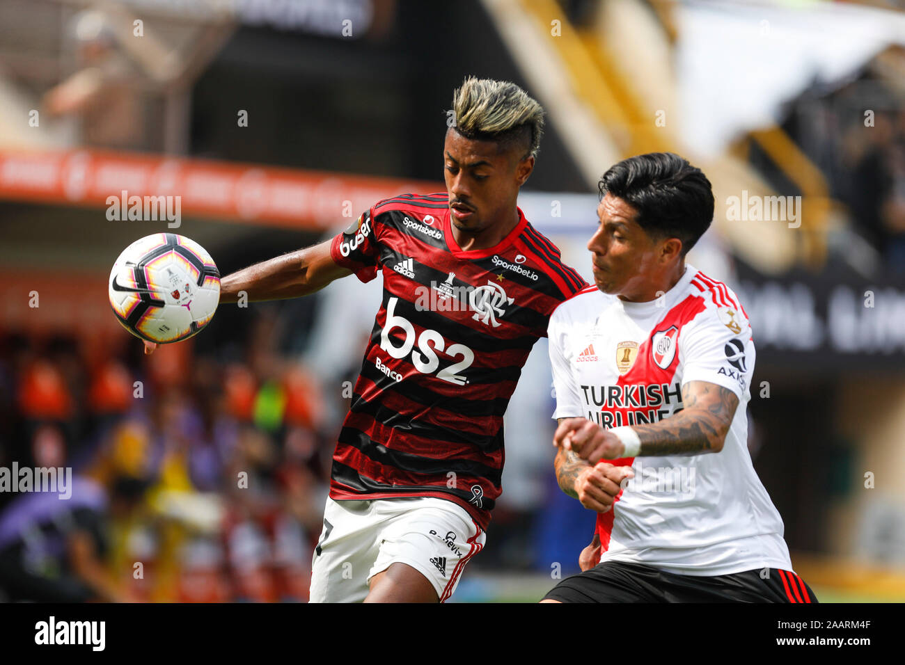 Lima, Peru. 23rd Nov, 2019. Lima, Peru. 23rd Nov, 2019. Bruno Henrique of Flamengo during the 2019 Copa Libertadores Final between Flamengo of Brazil and River Plate of Argentina at Estadio Monumental 'U'  in Lima, Peru on 23 Nov 2019. Credit: SPP Sport Press Photo. /Alamy Live News Credit: SPP Sport Press Photo. /Alamy Live News Stock Photo