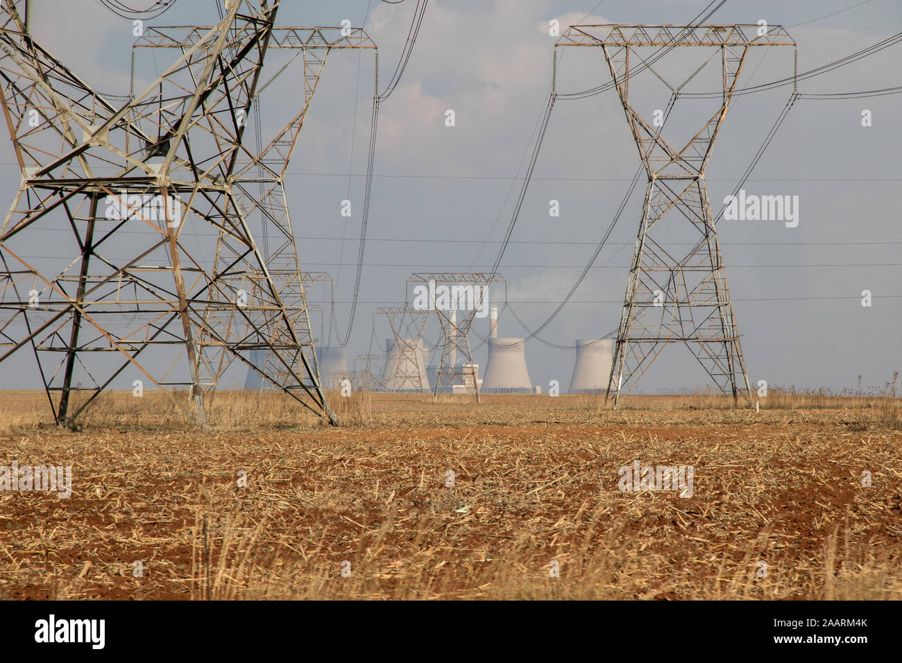 Power Station And Power Lines South Africa Stock Photo Alamy power-station-and-power-lines-south-africa-stock-photo-alamy