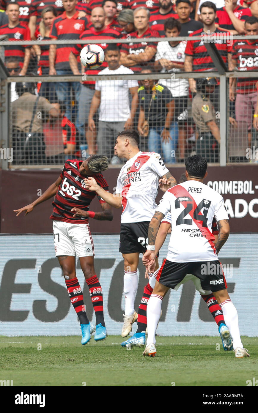 Lima, Peru. 23rd Nov, 2019. Lima, Peru. 23rd Nov, 2019. Bruno Henrique of Flamengo during the 2019 Copa Libertadores Final between Flamengo of Brazil and River Plate of Argentina at Estadio Monumental 'U'  in Lima, Peru on 23 Nov 2019. Credit: SPP Sport Press Photo. /Alamy Live News Credit: SPP Sport Press Photo. /Alamy Live News Stock Photo