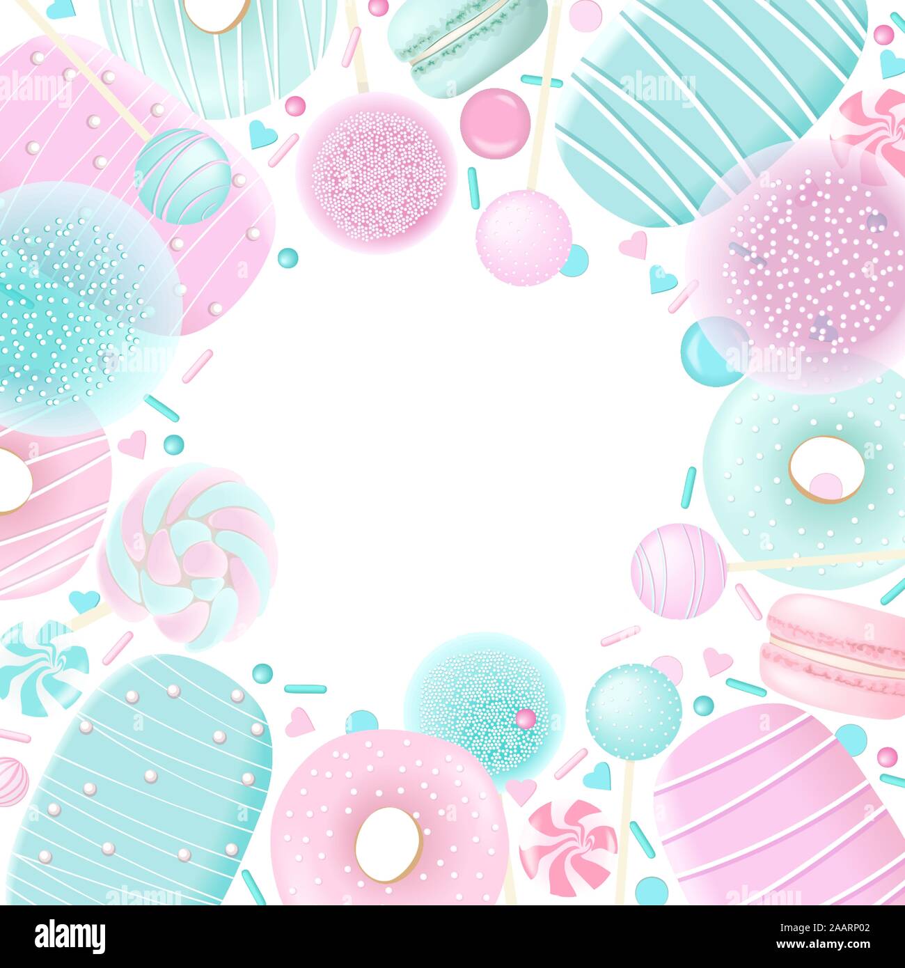 Boxing label sweets template. vector illustration. Confectionery set ...