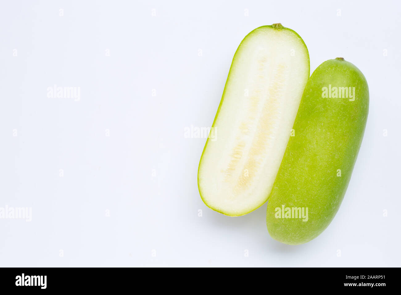 winter melon on white background. Copy space Stock Photo