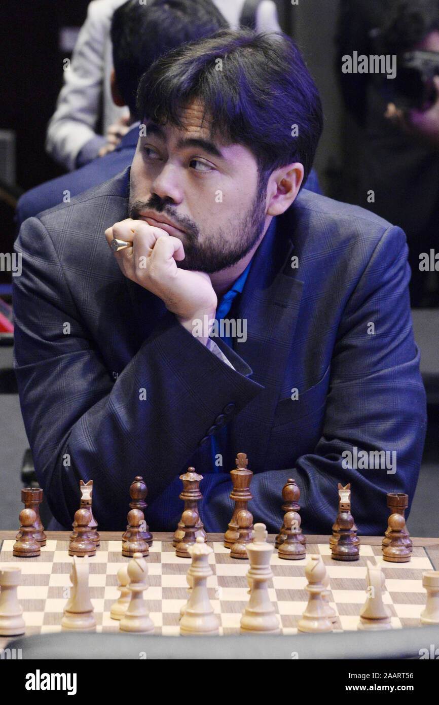 Kolkata, India. 23rd Nov, 2019. GM Hikaru Nakamura waits during the fourth round of Tata Steel Chess 2019. (Photo by Saikat Paul/Pacific Press) Credit: Pacific Press Agency/Alamy Live News Stock Photo