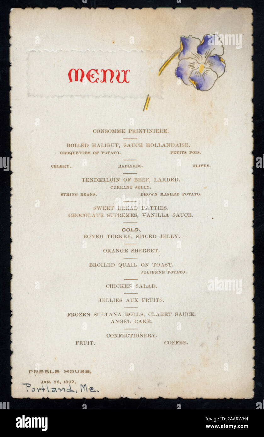 Preble Inn Formal dinner service management hi-res stock photography and images ...