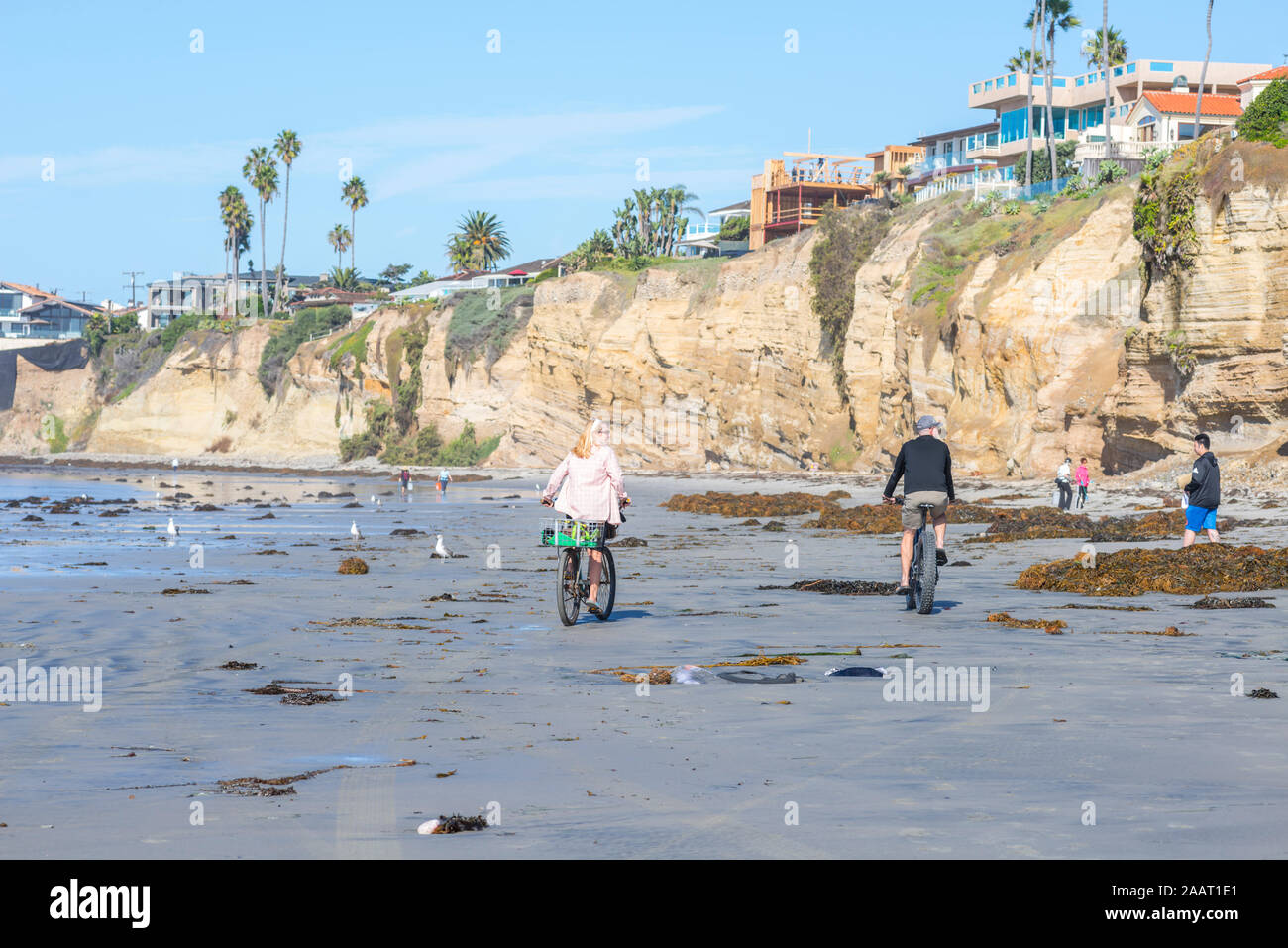 Tourmaline Beach on a November morning. San Diego, California, USA. Stock Photo
