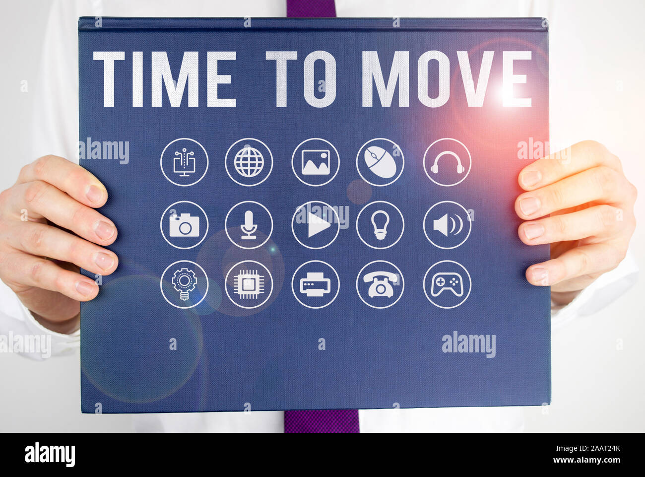 Move Time. Sign Text sign showing Time To Move. Business photo showcasing Best period ...
