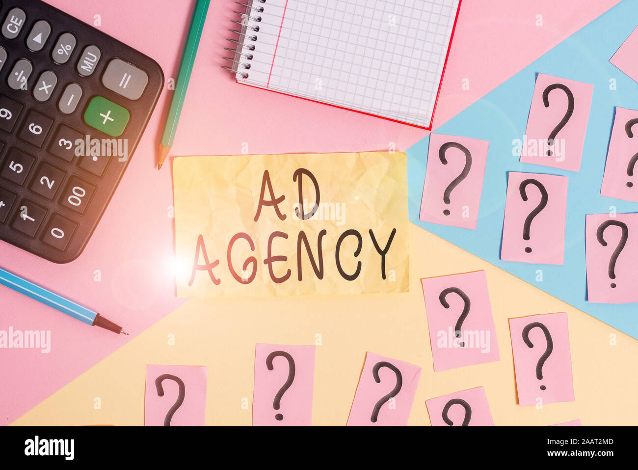 Note Writing Ads Writing note showing Ad Agency. Business concept for business dedicated ...