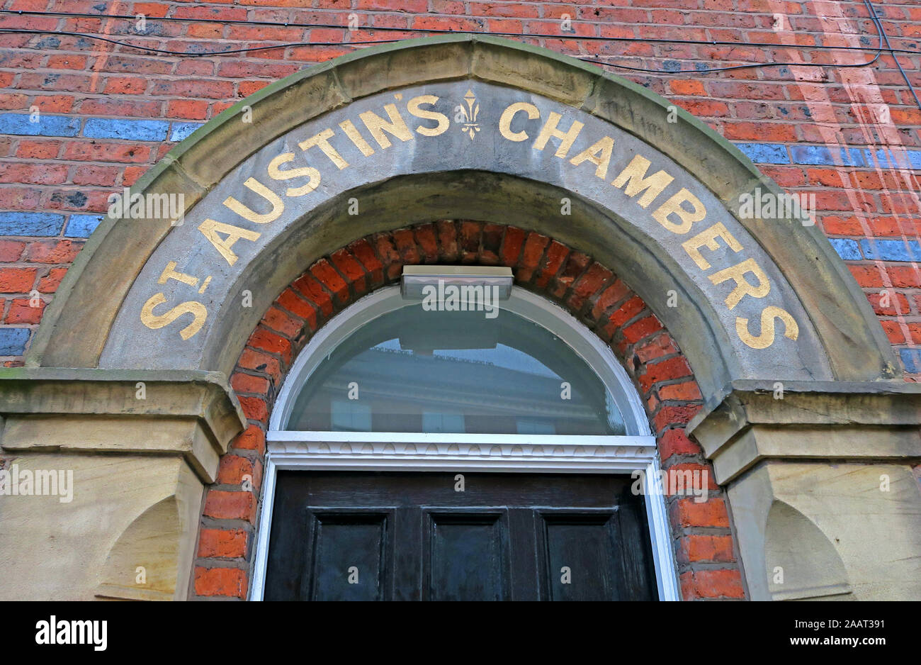 St Austins Chambers building, St Austins Lane, Warrington, Cheshire, England, WA1 1HG Stock Photo
