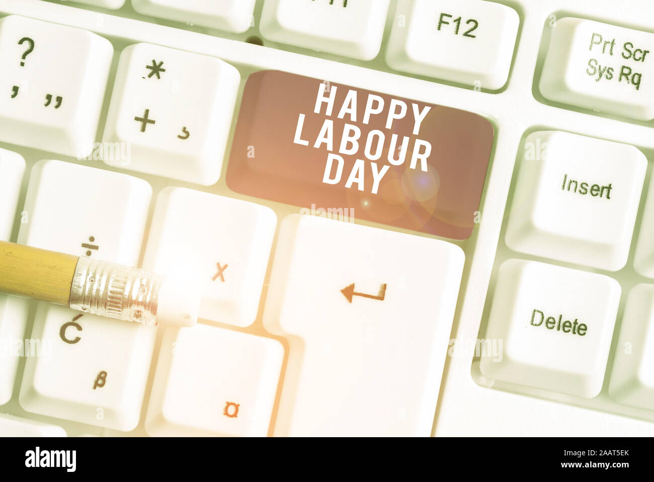 Handwriting text writing Happy Labour Day. Conceptual photo annual ...