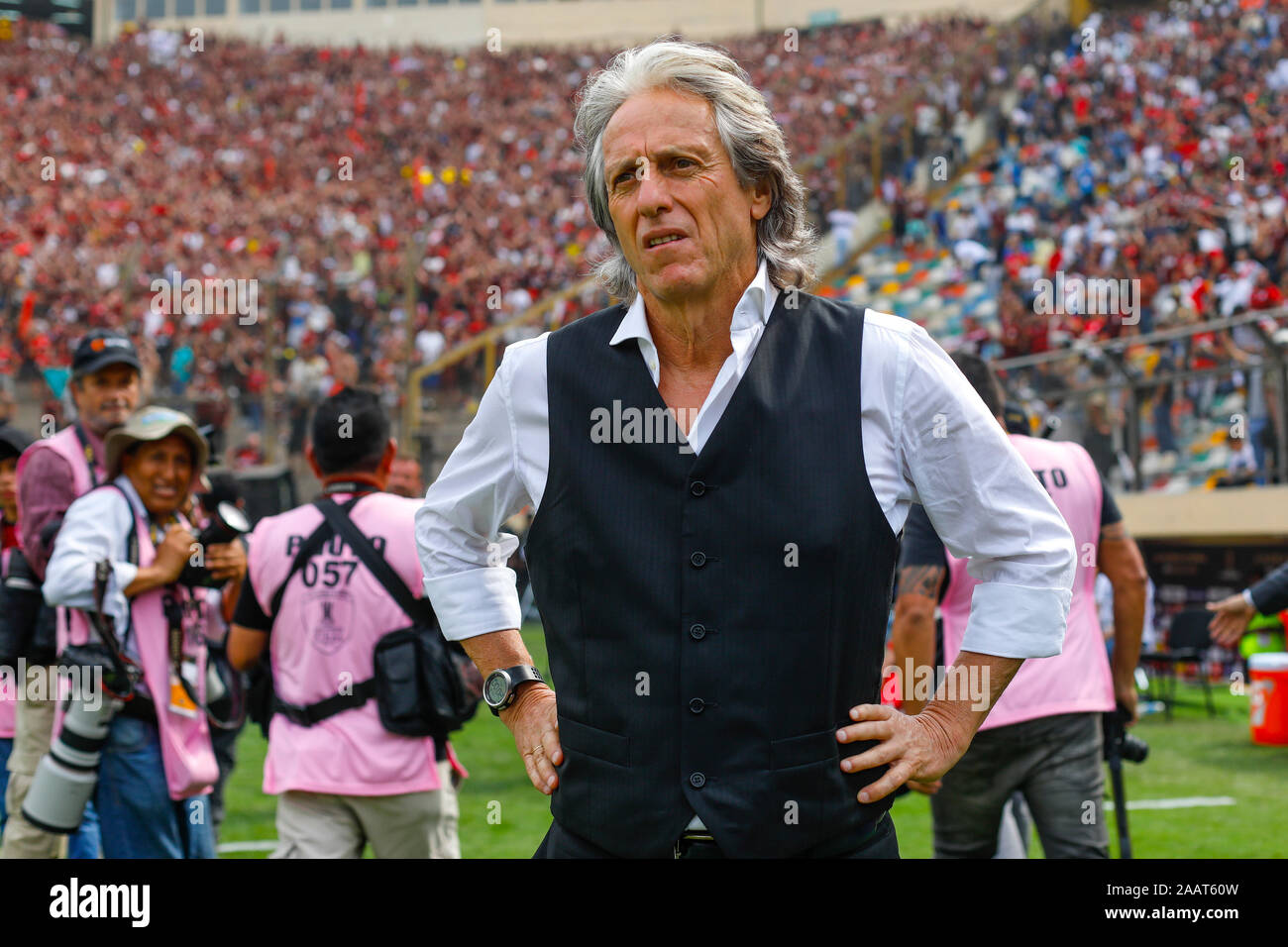 Lima, Peru. 23rd Nov, 2019. Jorge Jesus during the 2019 Copa Libertadores Final between Flamengo of Brazil and River Plate of Argentina at Estadio Monumental 'U'  in Lima, Peru on 23 Nov 2019. Credit: SPP Sport Press Photo. /Alamy Live News Stock Photo