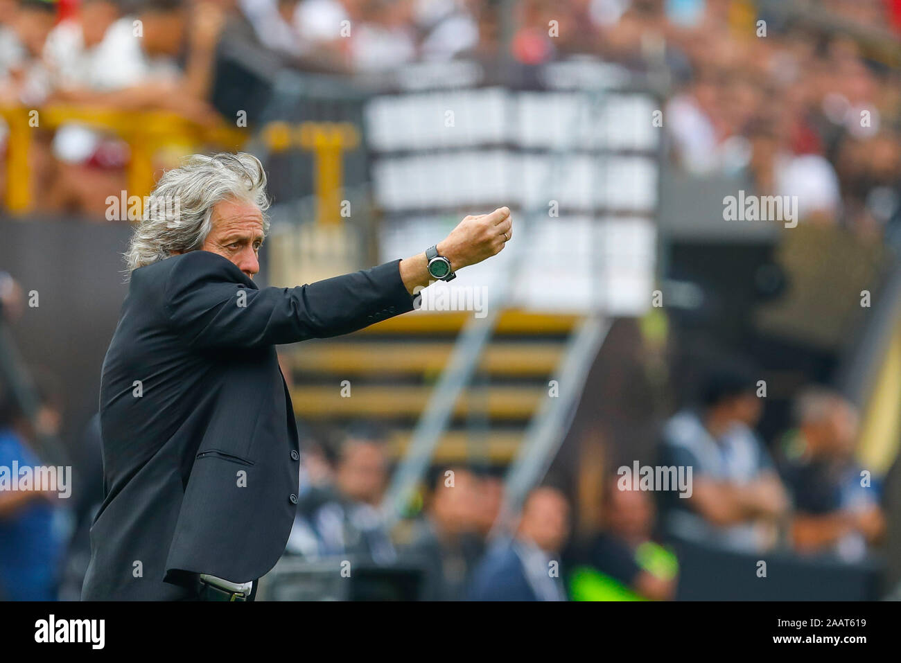 Lima, Peru. 23rd Nov, 2019. Jorge Jesus during the 2019 Copa Libertadores Final between Flamengo of Brazil and River Plate of Argentina at Estadio Monumental "U"  in Lima, Peru on 23 Nov 2019. Credit: SPP Sport Press Photo. /Alamy Live News Stock Photo