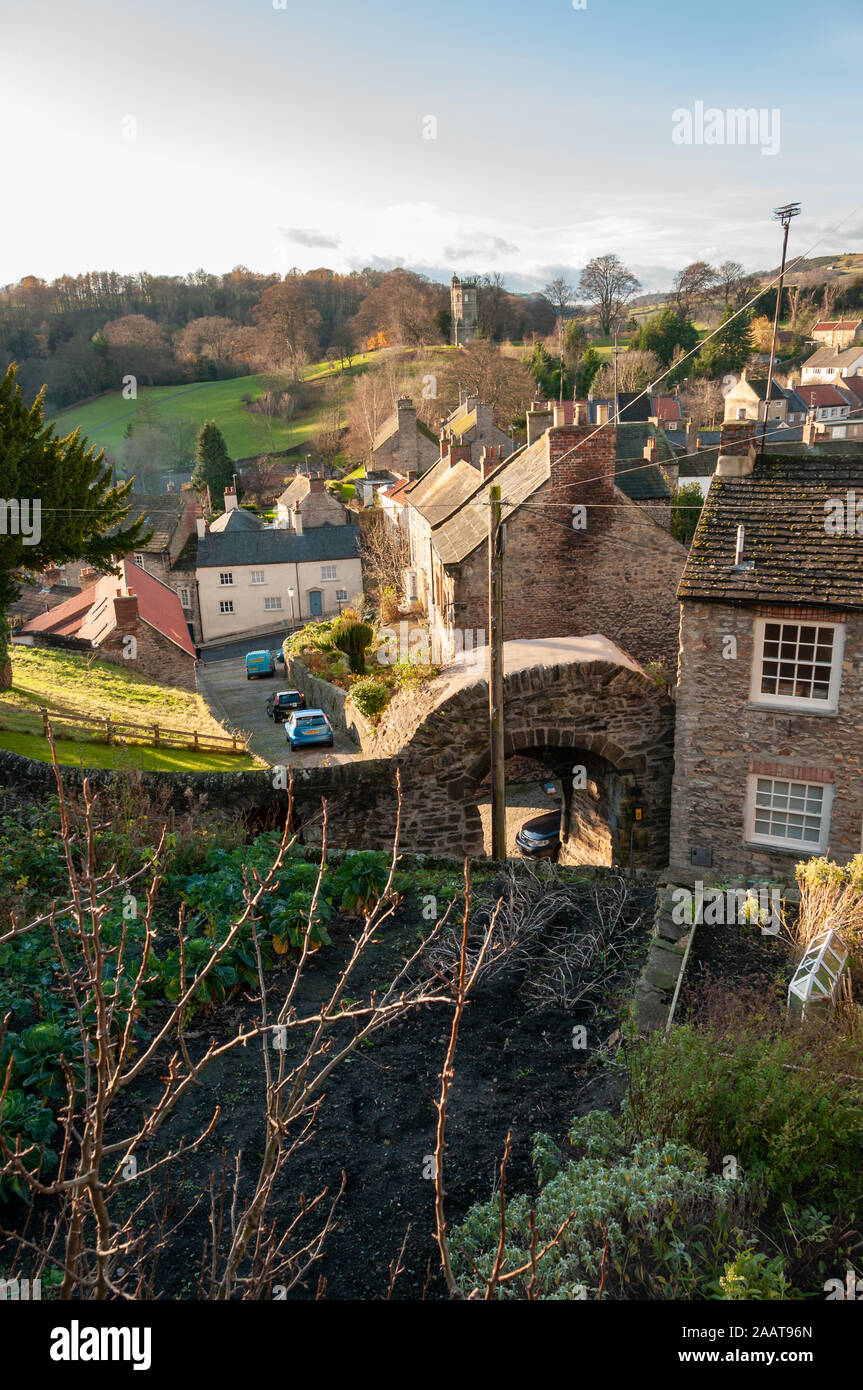 Houses in Richmond, North Yorkshire and Culloden Tower in the
