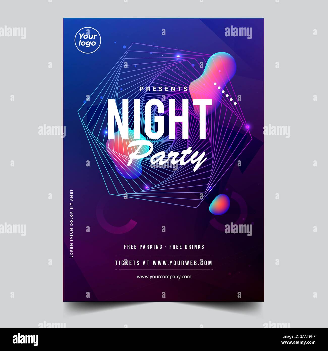 Dance Club Night Party Flyer Brochure Layout Template. Club Party ...