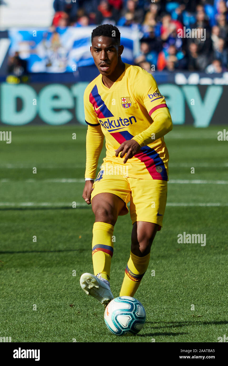 Leganes, Spain. 23rd Nov, 2019. Junior Firpo of FC Barcelona seen in action during the La Liga match between CD Leganes and FC Barcelona at Butarque Stadium in Leganes.(Final score; CD Leganes 1:2 FC Barcelona) Credit: SOPA Images Limited/Alamy Live News Stock Photo