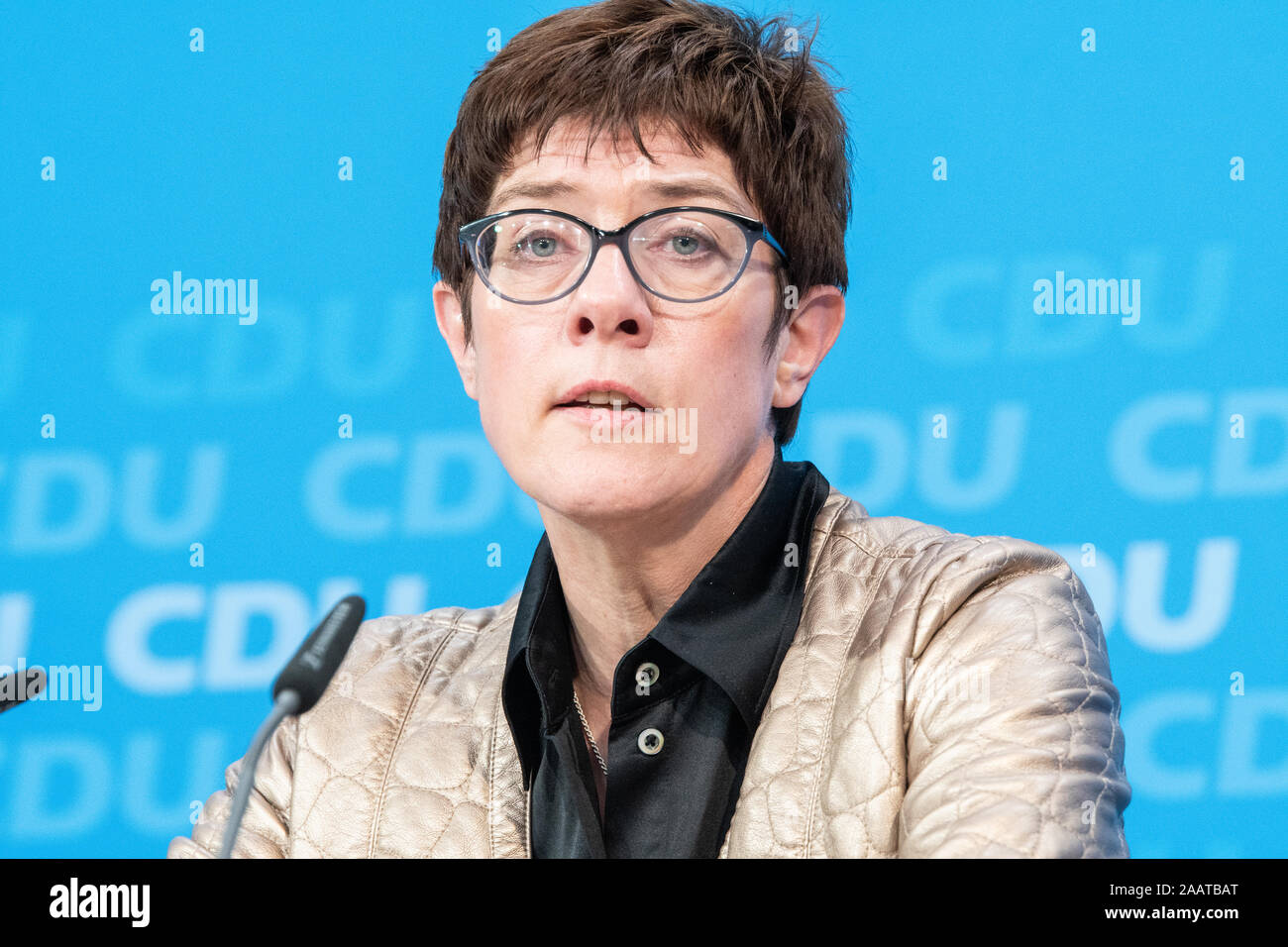 Annegret KrampKarrenbauer speaking on 28th October 2018 during a CDU