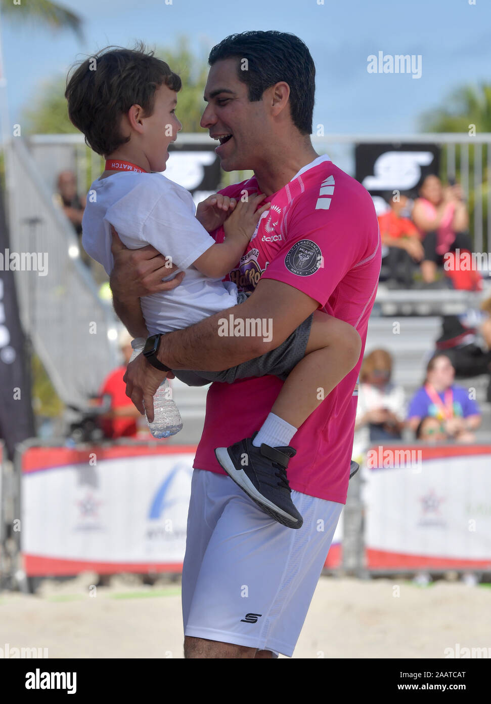 Florida, USA. 23rd Nov, 2019. Miami Beach, FL - NOVEMBER 23: attends the Celebrity Soccer Match Benefiting Best Buddies Charity at the North Beach Sand-Bowl on November 23, 2019 in Miami Beach, Florida. Credit: Storms Media Group/Alamy Live News Stock Photo