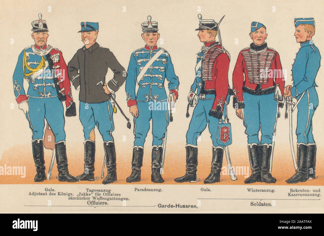 Denmark, 1867-95 Denmark, 1867-95. From left to right: Officers (Gala  aide-de-camp to the Monarch, Everyday jacket, parade), Enlisted (gala,  winter jacket, recruit and barracks dress); Denmark, 1867-95 Stock Photo -  Alamy
