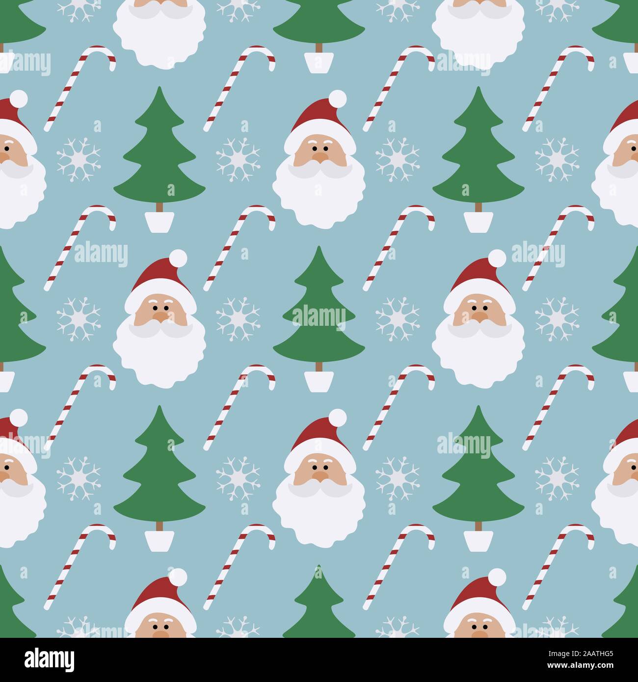 2020 christmas pattern with santa claus Happy New Year 2020 Merry Christmas Vector Seamless Pattern With Santa Claus Christmas Tree Candy Cane Snowflakes Festive Background Design For Stock Vector Image Art Alamy 2020 christmas pattern with santa claus