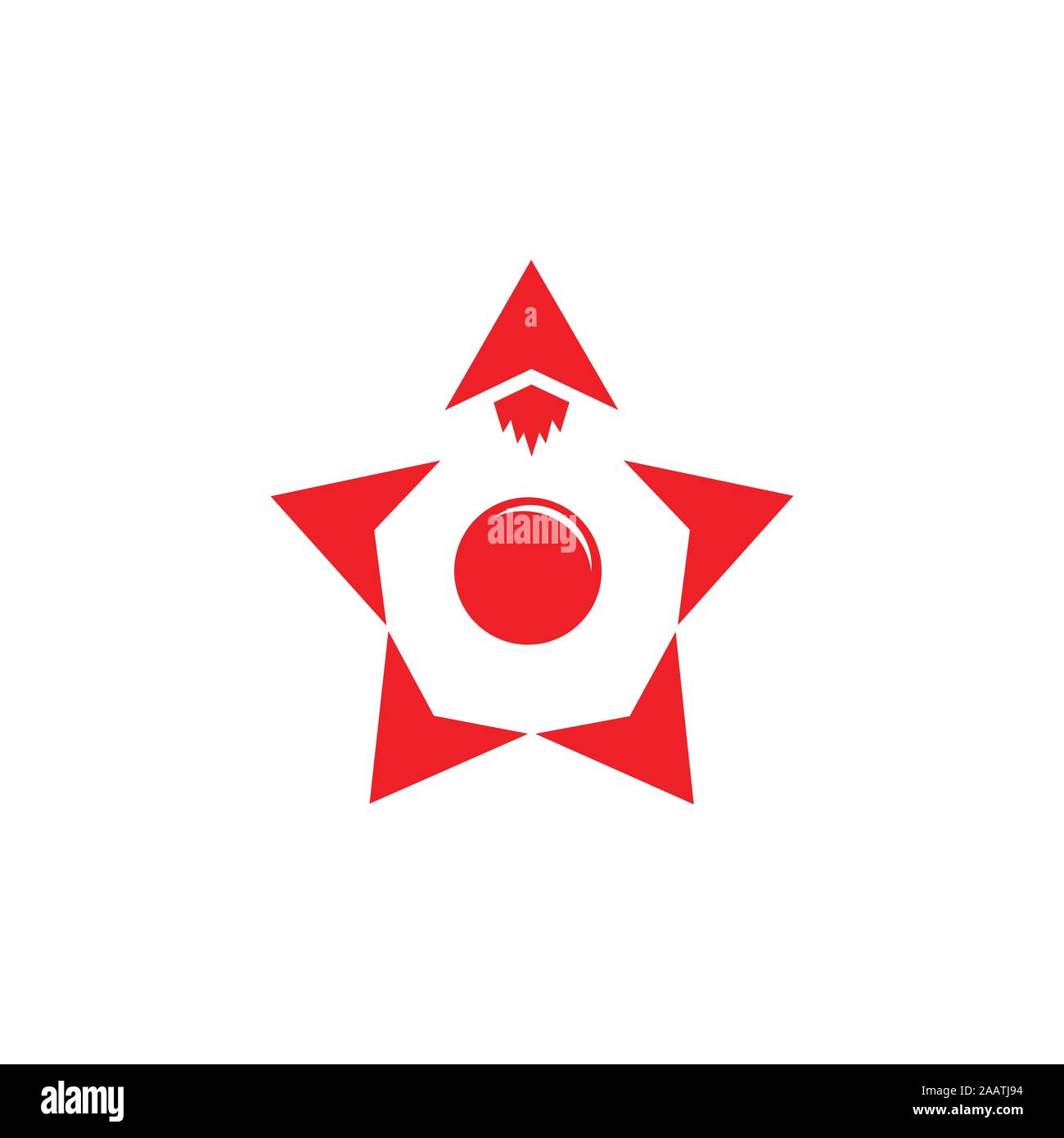 star space ship movement design logo vector Stock Vector