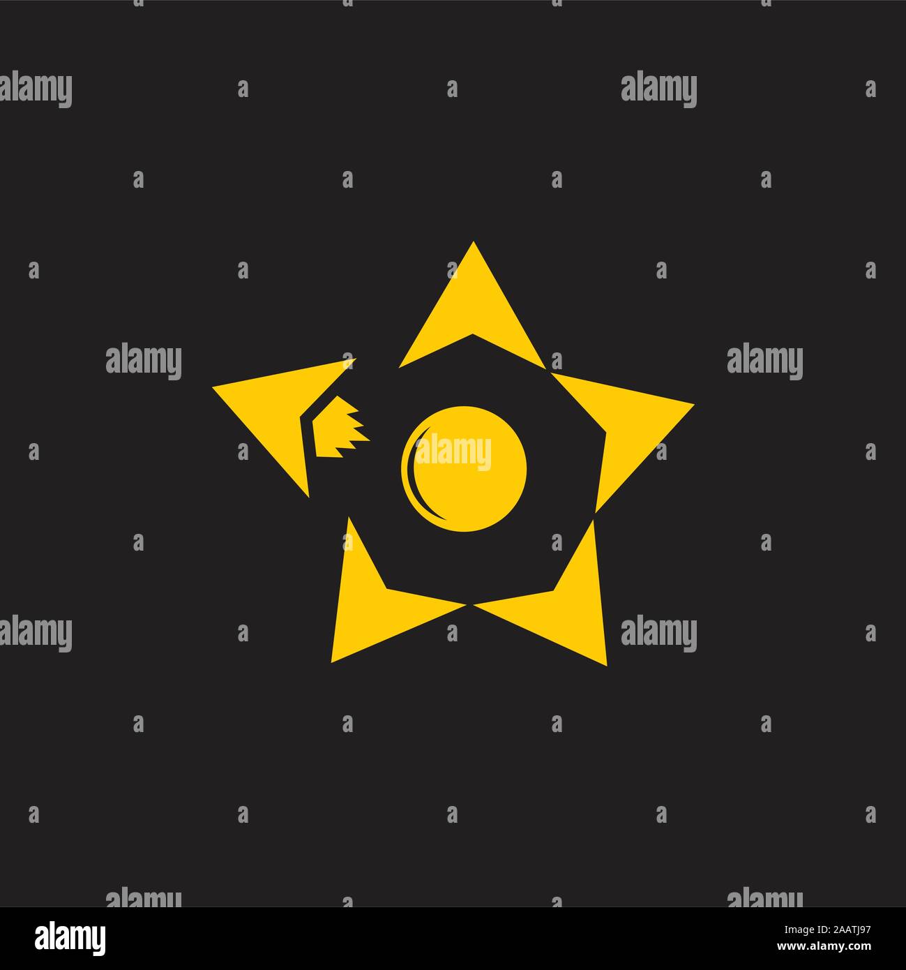 star space ship movement design logo vector Stock Vector