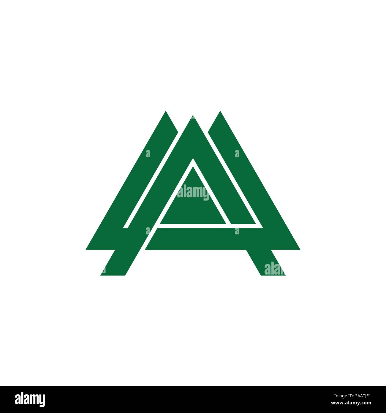 letter m mountain triangle geometric logo vector Stock Vector