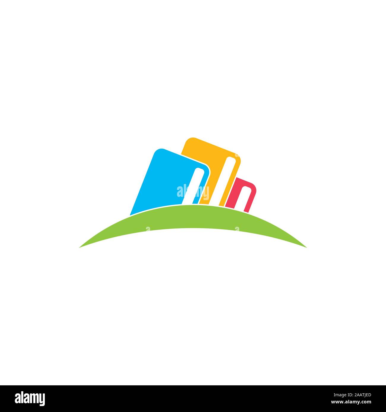 curves global book learning education logo vector Stock Vector