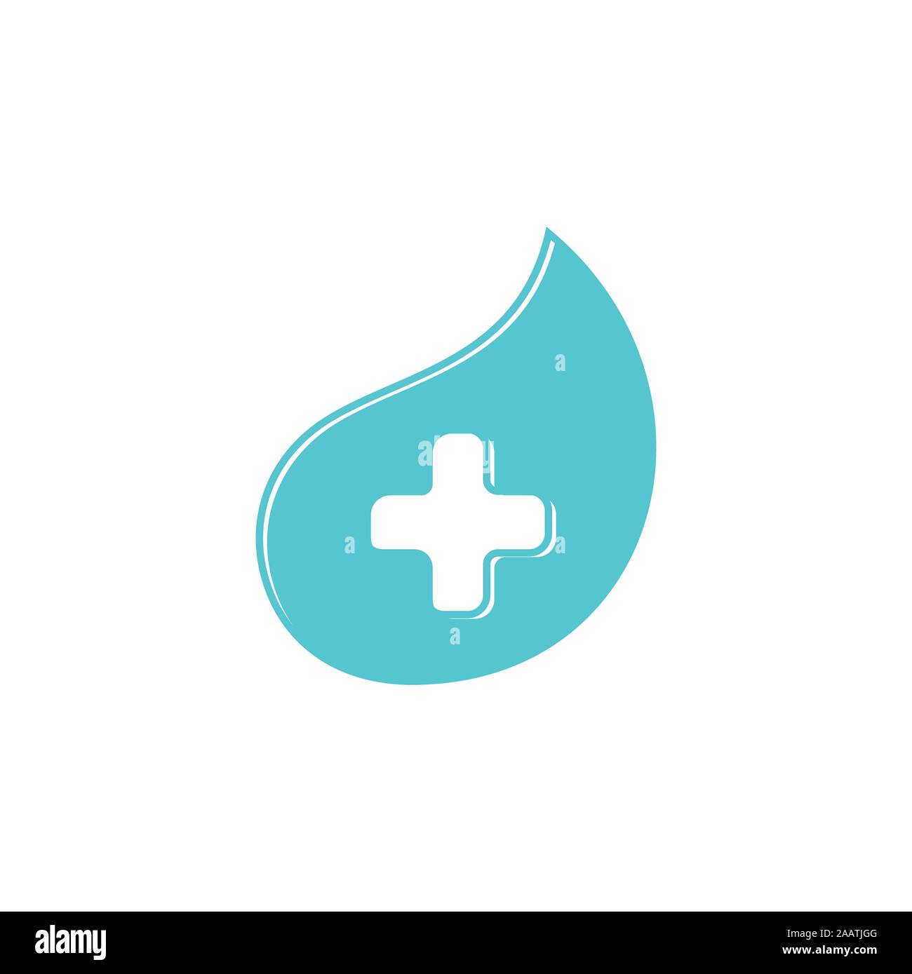 pure medical water drink logo vector Stock Vector