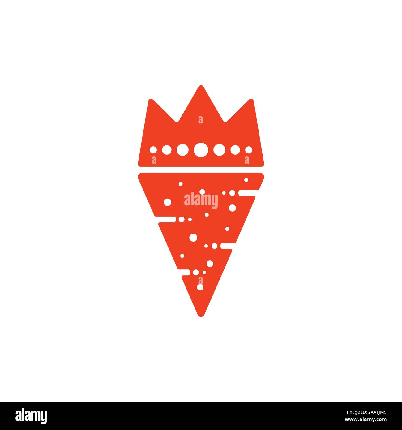 triangle king cheese pizza symbol vector Stock Vector