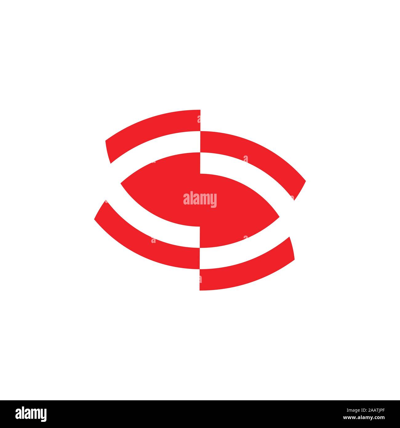 unseen eye simple geometric symbol vector Stock Vector