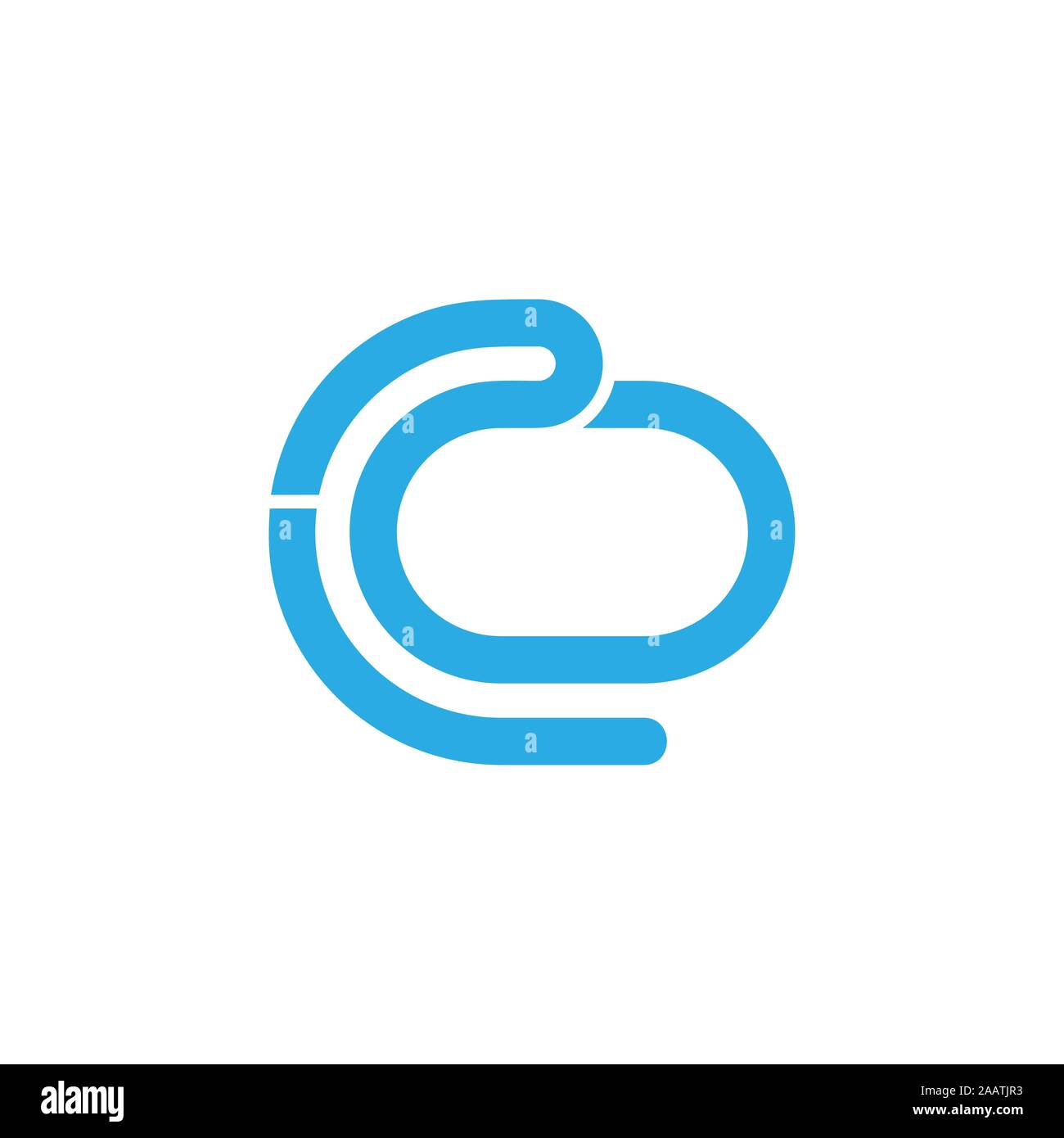 letter co line geometric logo vector Stock Vector