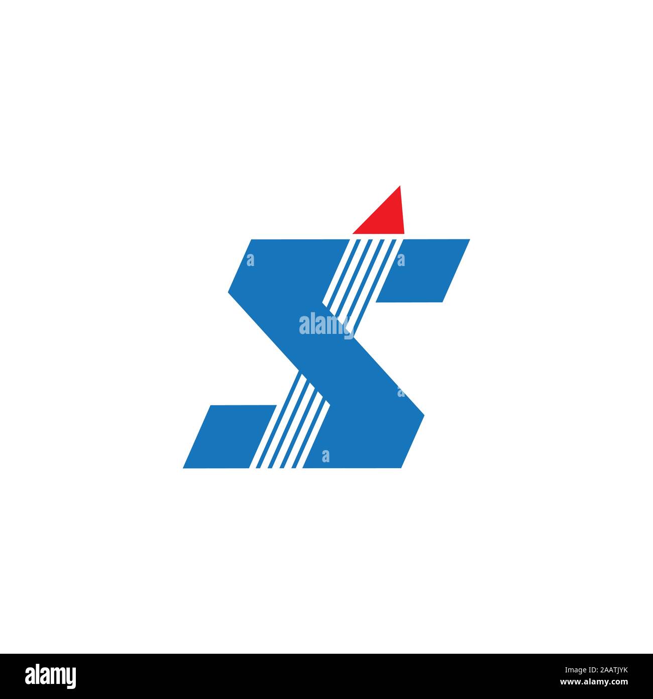 letter s stripes motion arrow geometric logo vector Stock Vector