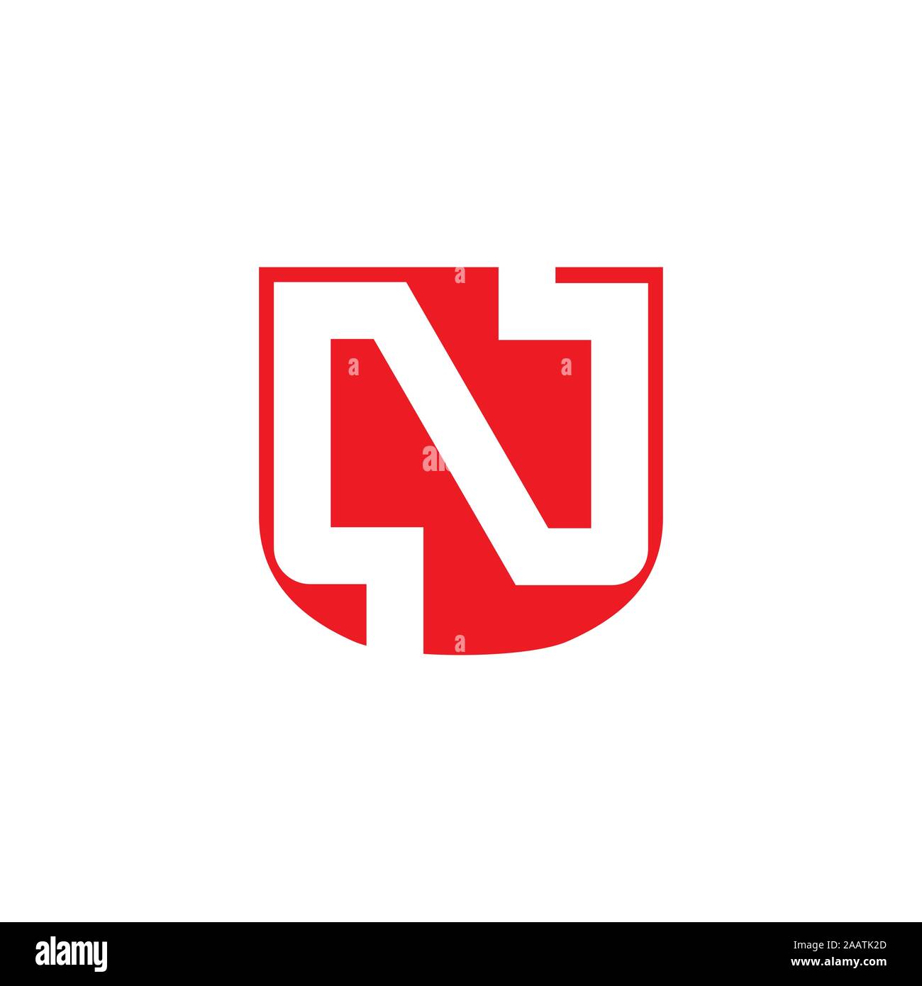 letter n symbol simple negative space emblem logo vector Stock Vector ...