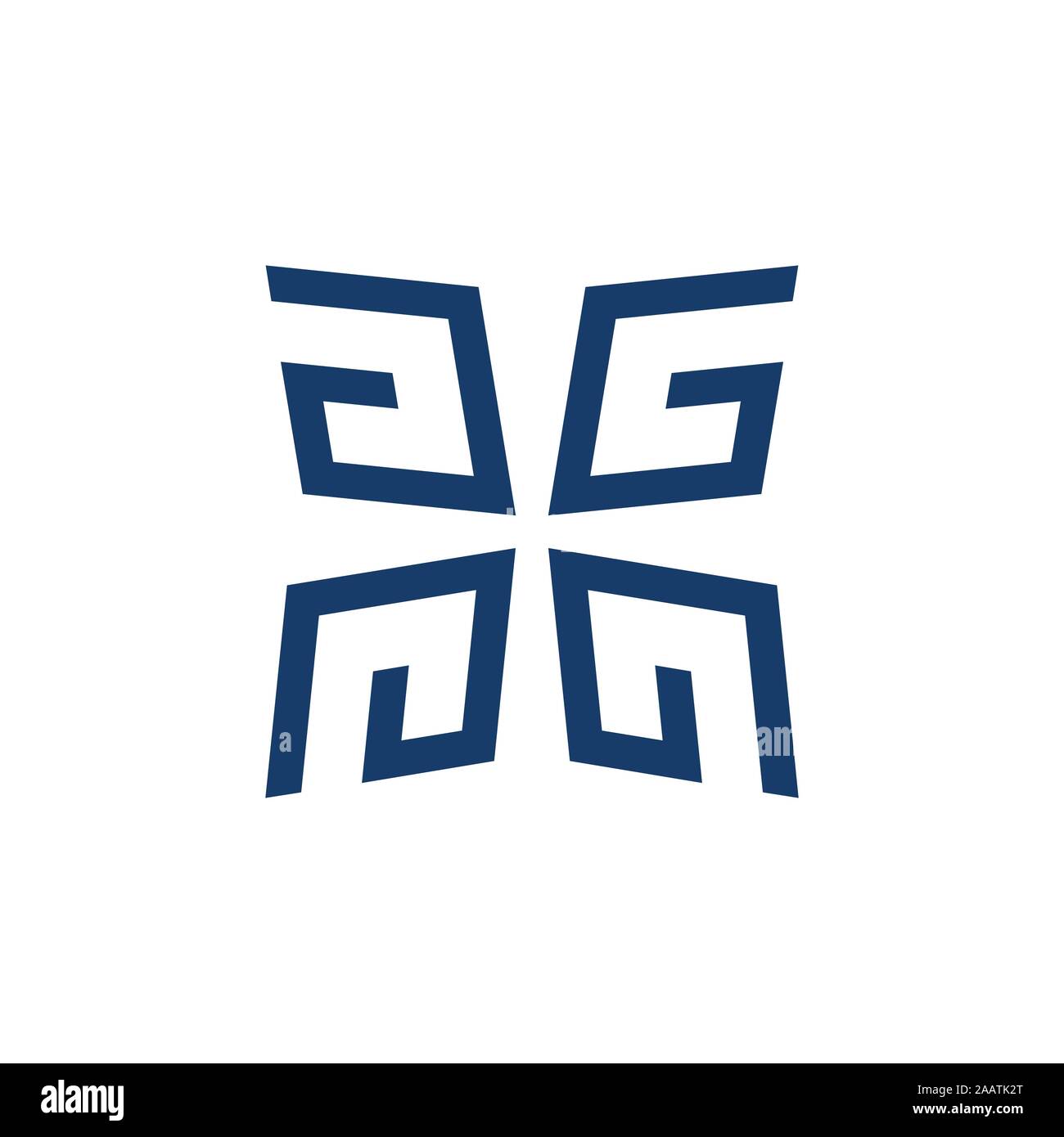 letter g square geometric leaf logo vector Stock Vector Image & Art - Alamy