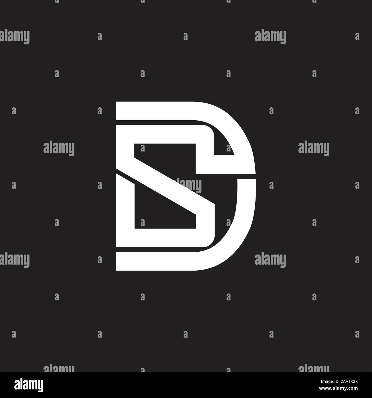 letter ds simple geometric linear logo vector Stock Vector Image & Art ...