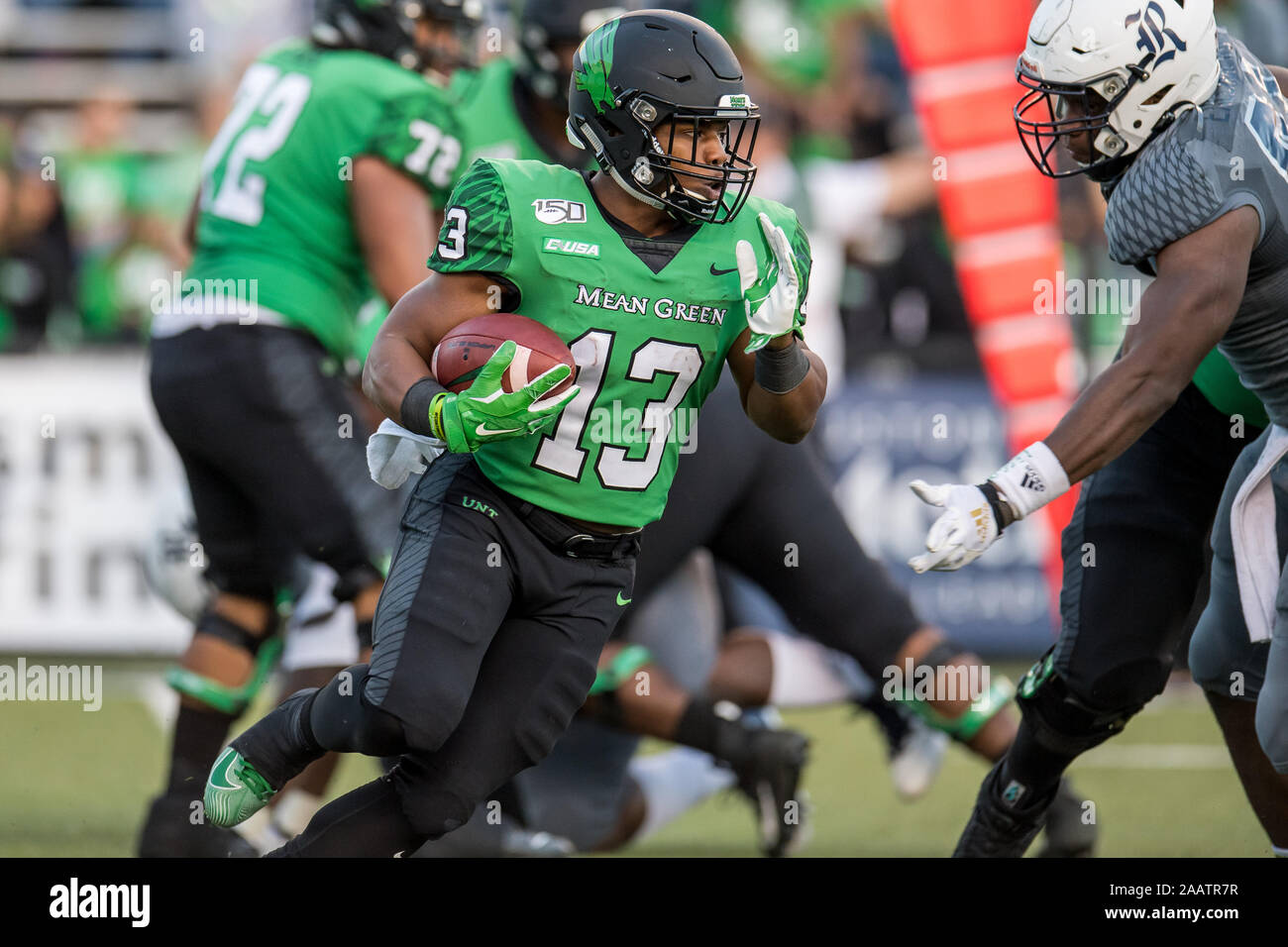 Houston, TX, USA. 23rd Nov, 2019. North Texas Mean Green running back ...
