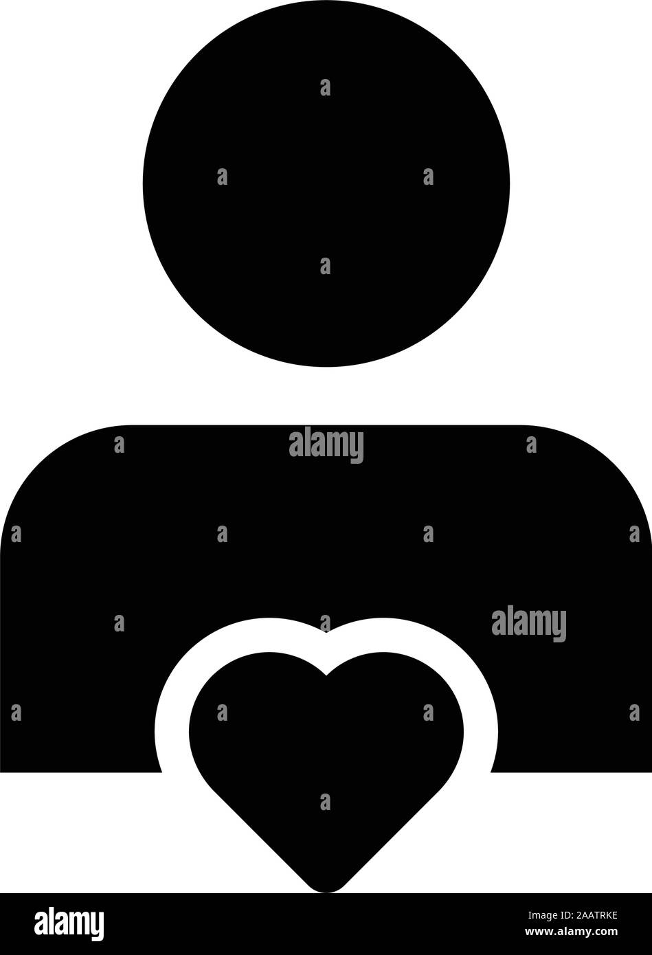 Valentine icon vector male user person profile avatar with heart symbol ...