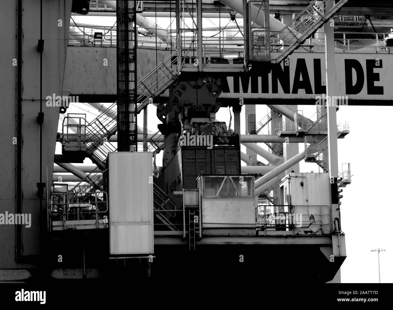 Cargo Cranes in Industrial Port Stock Photo Alamy