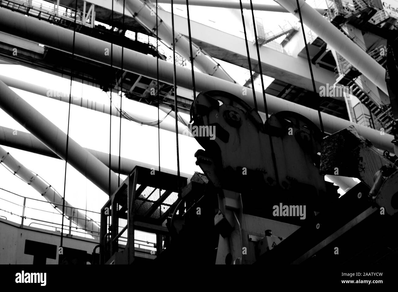 Cargo Cranes in Industrial Port Stock Photo Alamy