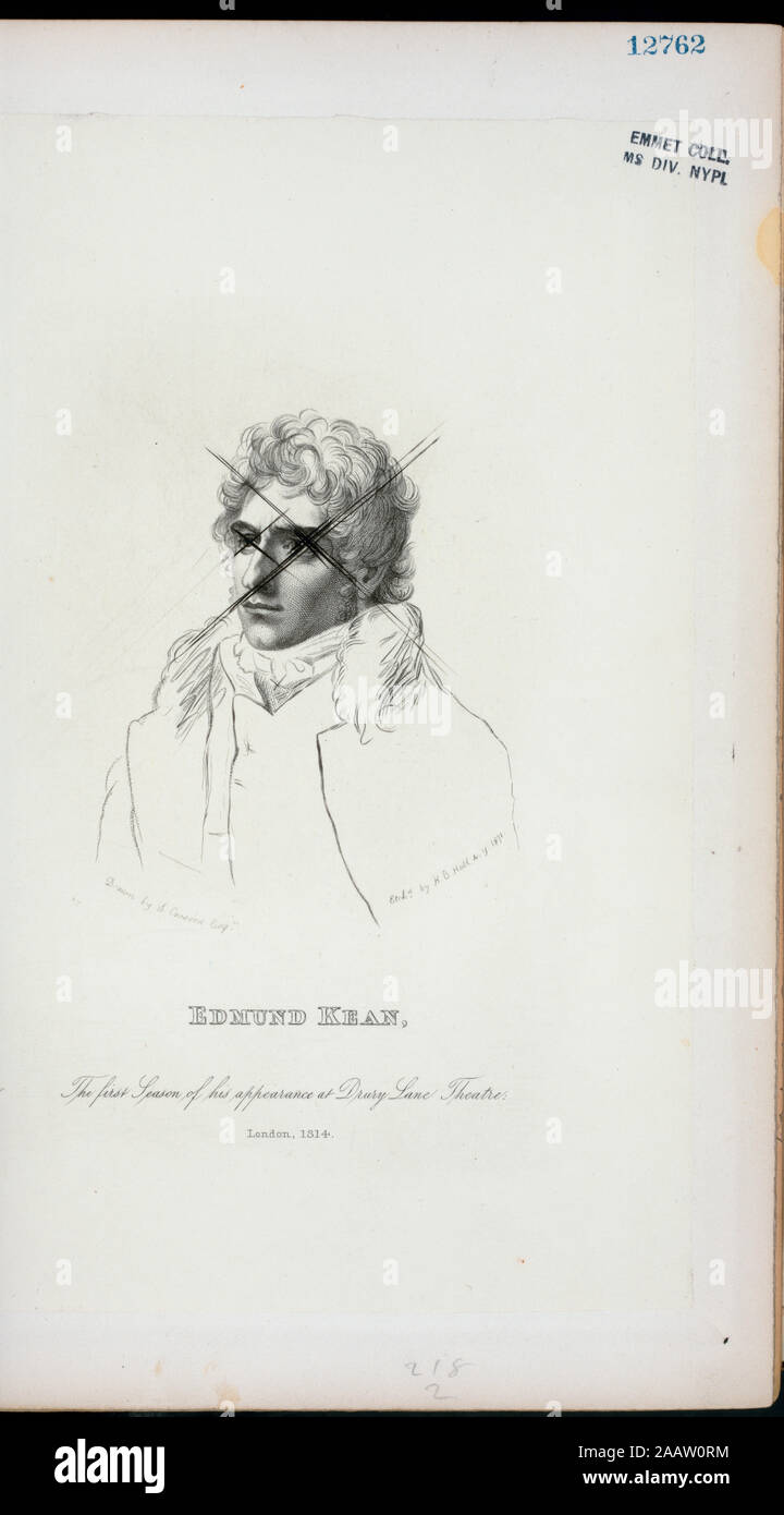 Edmund Kean The First Season Of His Appearance At Drury Lane Theatre London 1814 Illustrated By Thomas Addis Emmet 10 Volume 2 Consists Of Pages 1 99 Of The 1865 Quarto Edition Of
