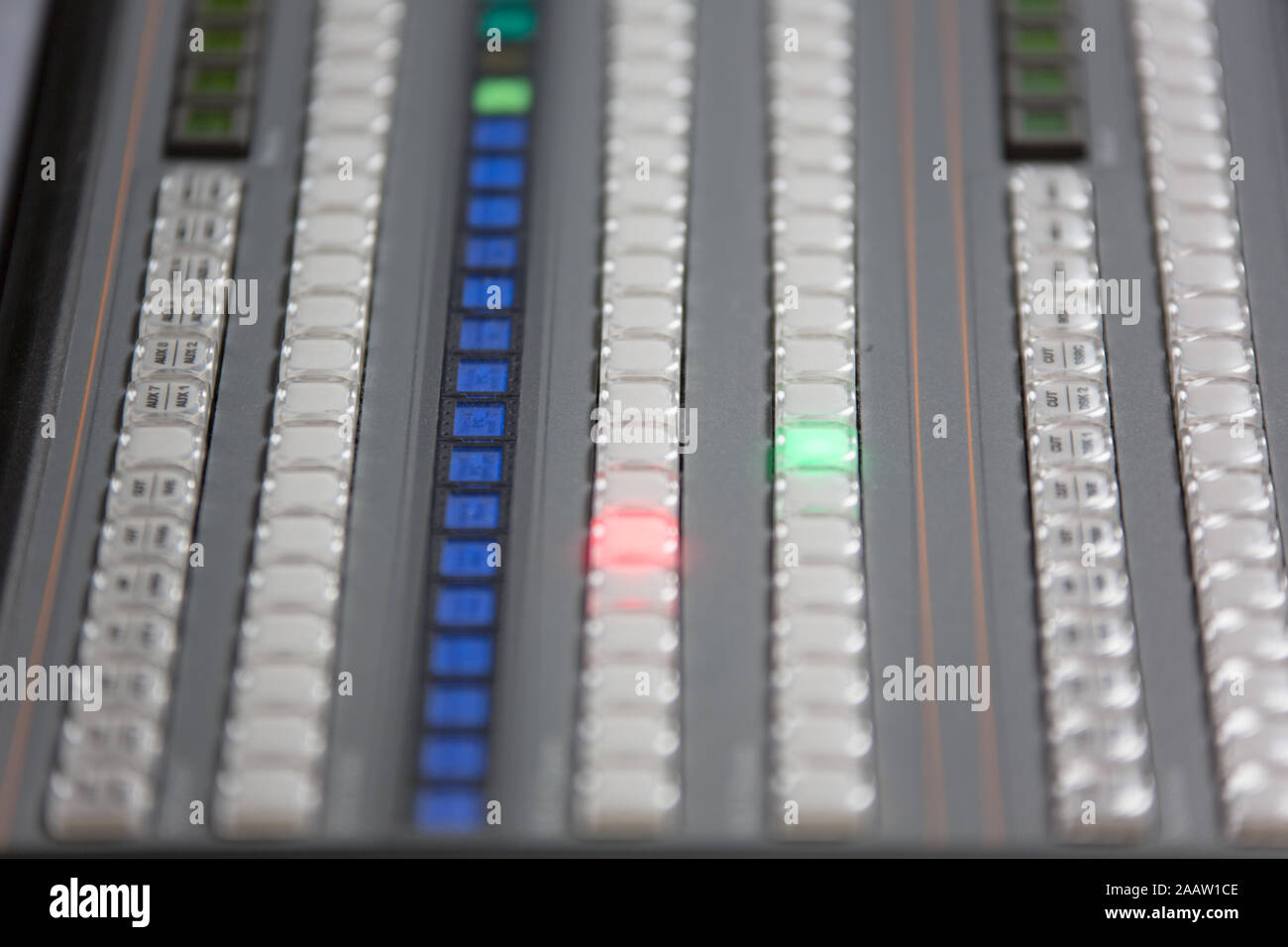 Broadcast studio video and audio switcher mixer Stock Photo Alamy